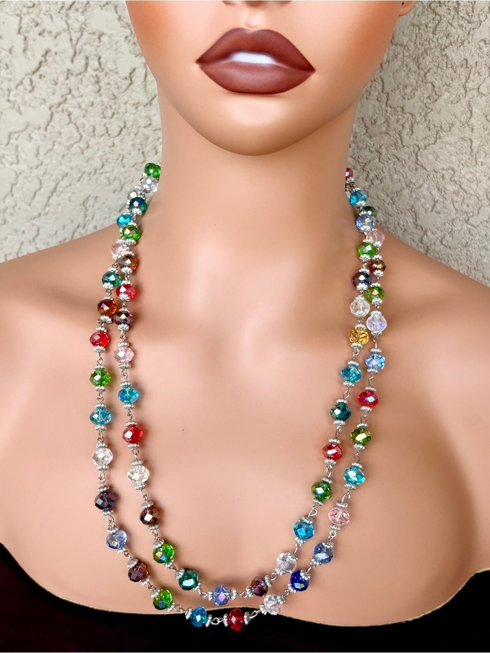 Premier Designs Multicolor Glass Bead Long Necklace - Women Jewelry